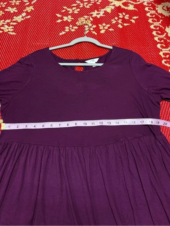 Terra & Sky Plum Scoop Neck Dress - Picture 4 of 8